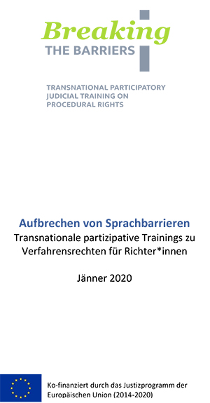 Cover of the Training Materials for trainee judges and prosecutors