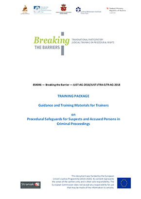Cover of the Training Material for Trainers